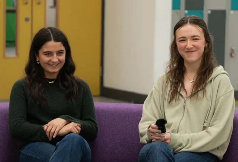 Lara and Nicole smiling